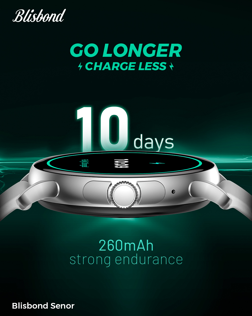 Blisbond Senor 1.32-inch AMOLED Display Bluetooth Calling Smart Watch